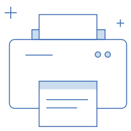 Custom graphic of a printer