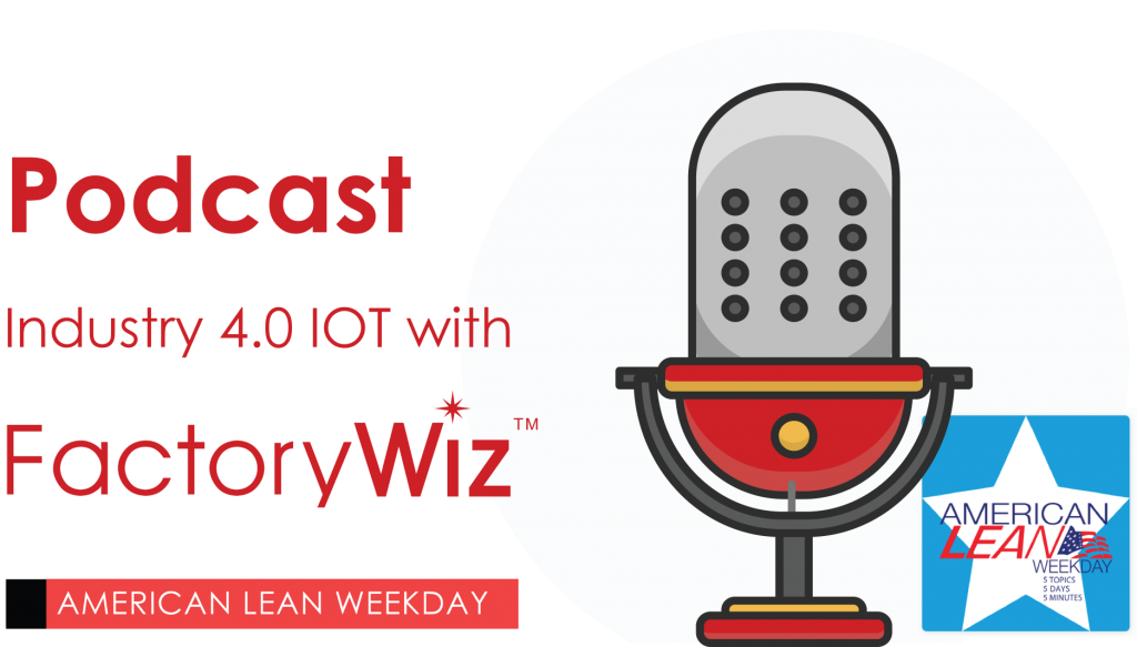 Podcast industry 4.0 iOT with microphone graphic